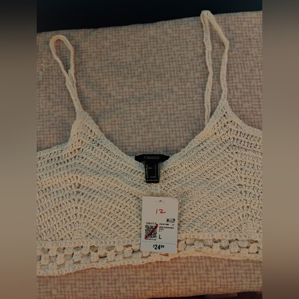 Forever 21 Cream Crochet Bralette